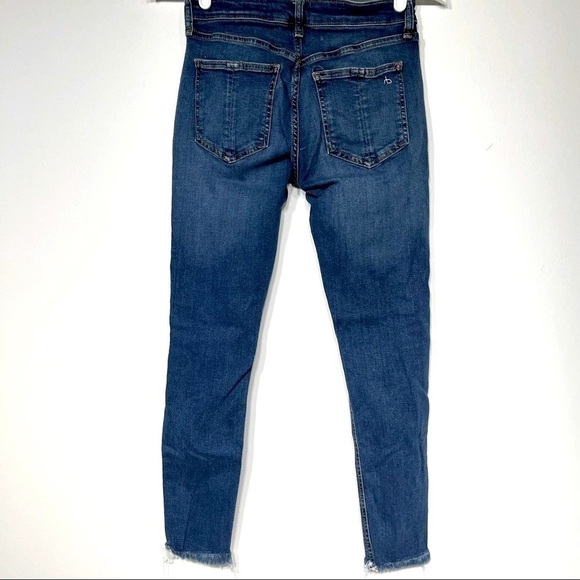 Rag and bone cate  mid-rise ankle skinny raw hem jeans size 24 - Picture 3 of 12